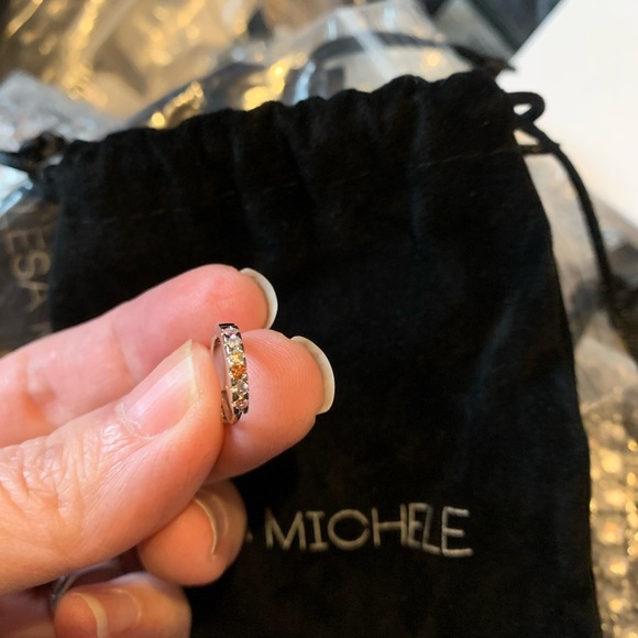 Lesa Michele Huggie Hoop Earrings - Picture 4 of 4